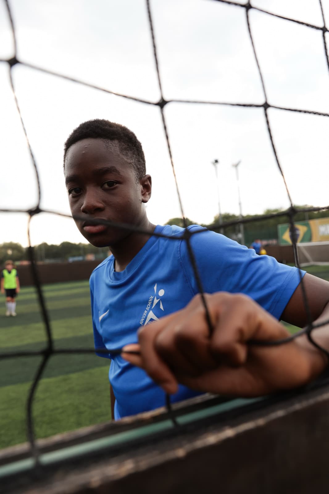 SG Elite player looking through the goal net